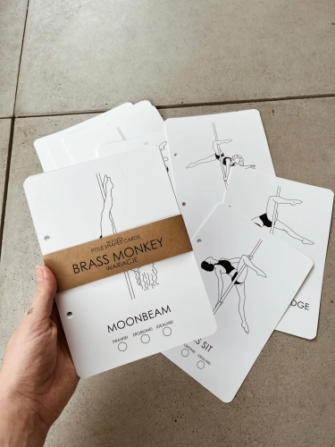 zestaw kart do segregatora z figurami pole dance intermediate średniozaawansowany brass monkey variations