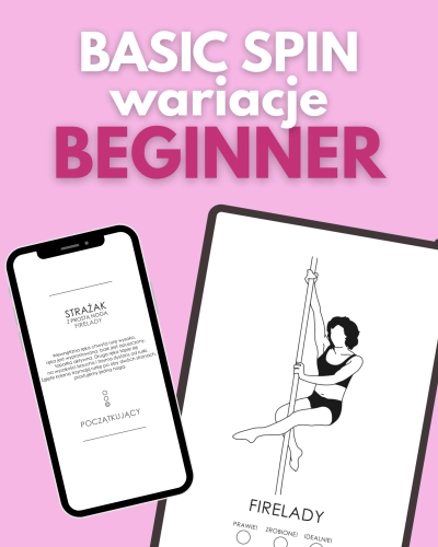 zestaw kart z figurami pole dance do pobrania basic spin podstawowe spiny poziom początkujący beginner