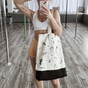 Torba Pole Dance bawełniana na ramię treningowa