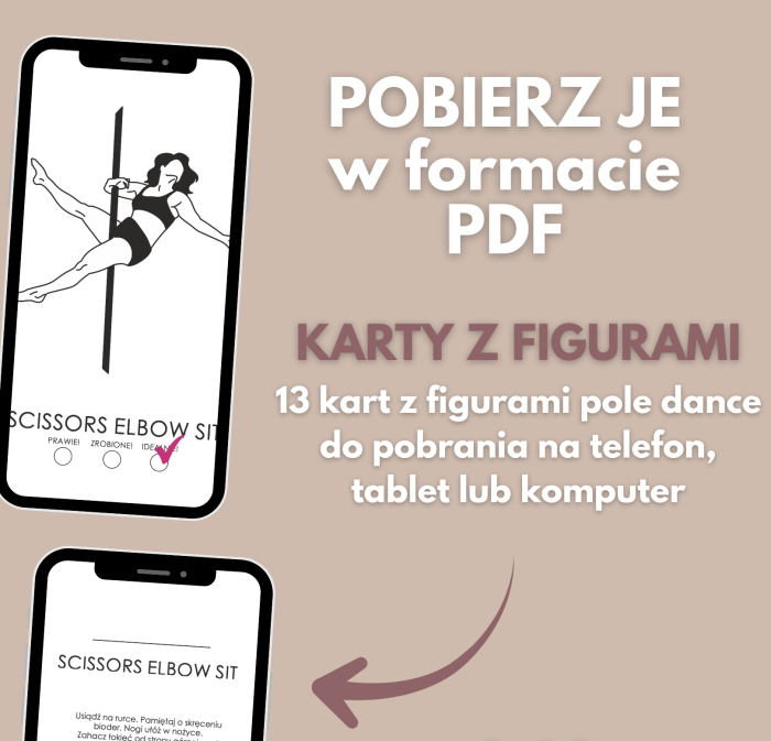 zestaw figur pole dance poziom początkujący do pobrania w formacie pdf