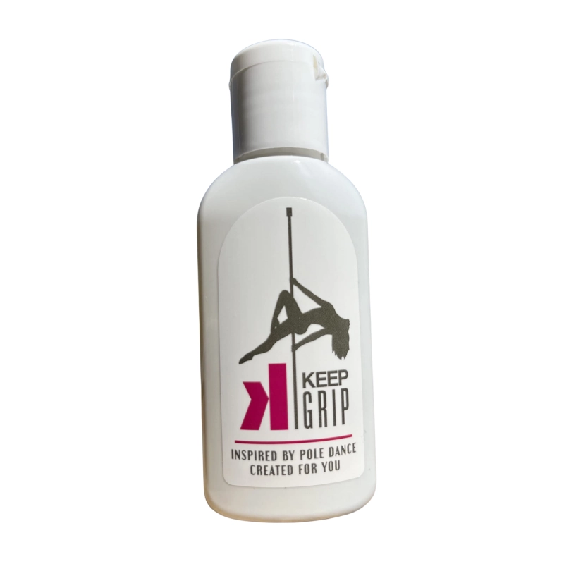 Keep Grip 55 ml — buteleczka gripu do pole dance z logo tancerki na rurce