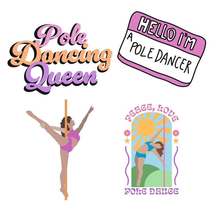 naklejki pole dance
