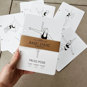 Karty z figurami Basic Static Variations — zestaw z banderolą i figurą Frog Pose