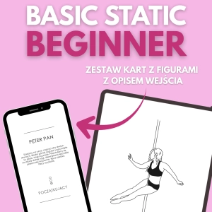 Karty z figurami pole dance Basic Static Beginner do pobrania — podgląd karty na ekranie
