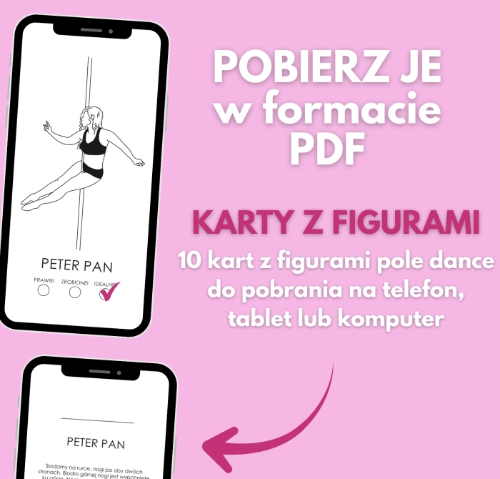 Karty z figurami pole dance Basic Static Beginner w PDF — na telefon, tablet i komputer