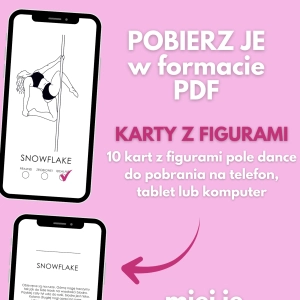 Karty z figurami pole dance Basic Sesja Beginner w PDF — na telefon, tablet i komputer