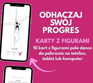 Karty z figurami pole dance do pobrania — 10 kart na telefon, tablet i komputer