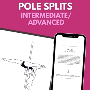 Karty z figurami pole dance Pole Splits do pobrania — podgląd karty na ekranie