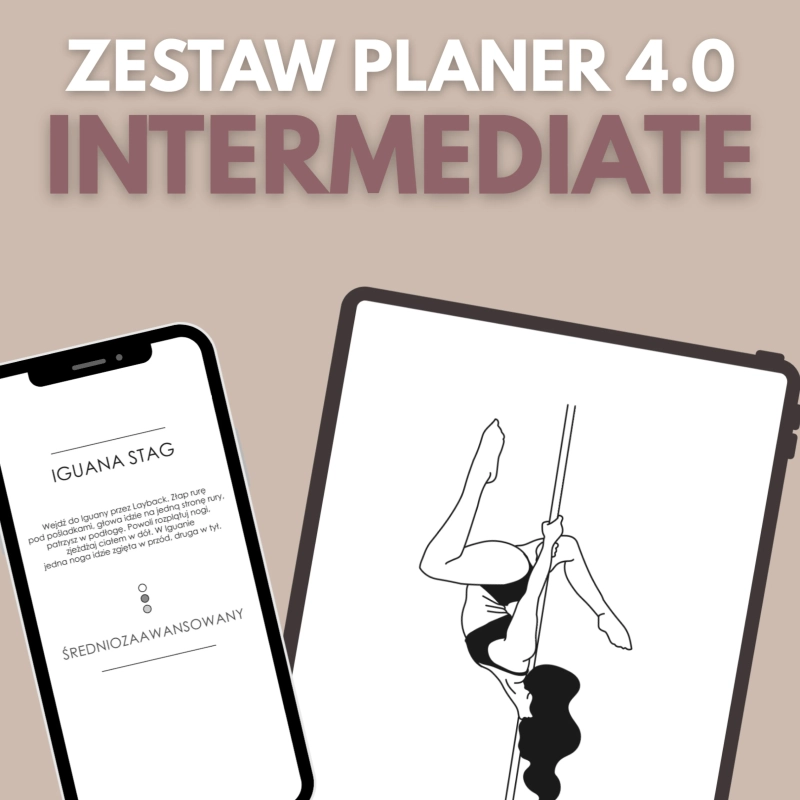 Karty z figurami pole dance Figury z Planera 4.0 Intermediate do pobrania — podgląd karty na ekranie