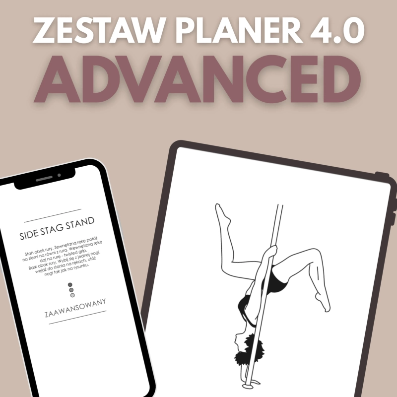 Karty z figurami pole dance Figury z Planera 4.0 Advanced do pobrania — podgląd karty na ekranie