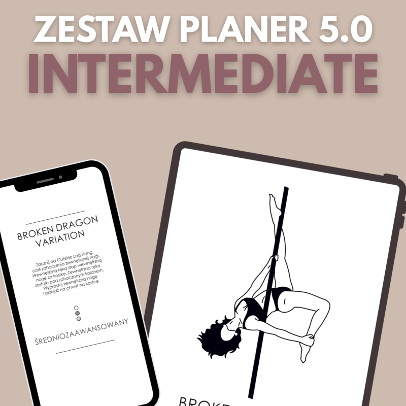 Karty z figurami pole dance Figury z Planera 5.0 Intermediate do pobrania — podgląd karty na ekranie