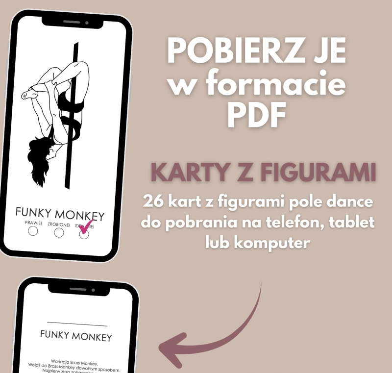 Karty z figurami pole dance Figury z Planera 6.0 Intermediate w PDF — na telefon, tablet i komputer