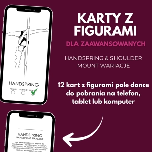 Karty z figurami pole dance Advanced Handspring & Shoulder w PDF — na telefon, tablet i komputer