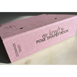 Pole Shapes Book Advanced różowy — segregator z ilustracją tancerki