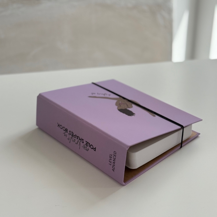 Pole Shapes Book Advanced różowy — segregator z ilustracją tancerki
