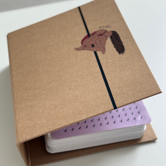 Pole Shapes Book Beginner — segregator z kartami figur pole dance dla początkujących