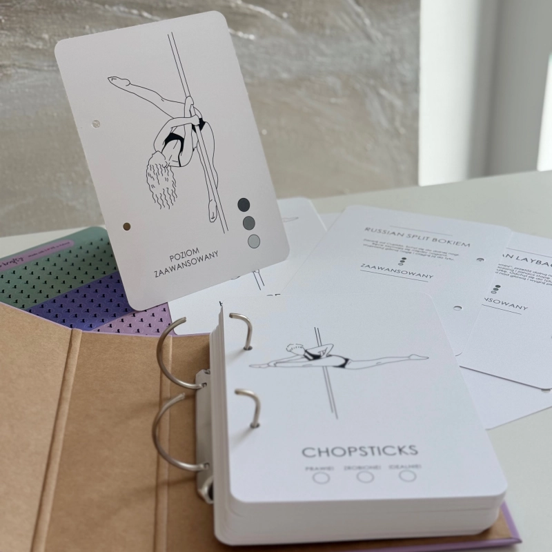 Pole Shapes Book Advanced – segregator z ilustracją tancerki