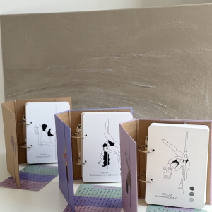 Trzy otwarte segregatory Pole Shapes Book – karty figur dla poziomu początkującego, średniozaawansowanego i zaawansowanego