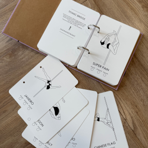 Pole Shapes Book Advanced – otwarty różowy segregator z kompletem kart figur