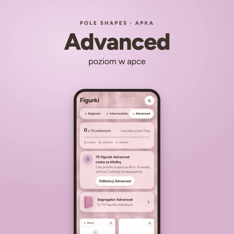 Poziom Advanced w apce Pole Shapes